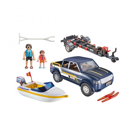 PLAYMOBIL FamilyFun Pick-Up with Speedboat Семейный отдых на скоростном катере
