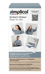 Simplicol Textilfarbe intensiv Elegant Grey, Краска для ткани серая интенсивная, жидкая, для стиральной машины 40 , 150 мл + фиксатор 400 г