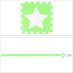 relaxdays 27 x Puzzlematte Sterne weiss-grun 27 x коврик-пазл звезды бело-зеленый