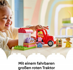 LEGO DUPLO 10468 Свинка Пеппа Конструктор Трактор и Рынок, 18 деталей, 2 фигурки, от 2 лет