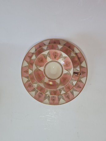 Winterling Чайное трио "Розовые узоры и позолота", Германия, 1960-70гг.