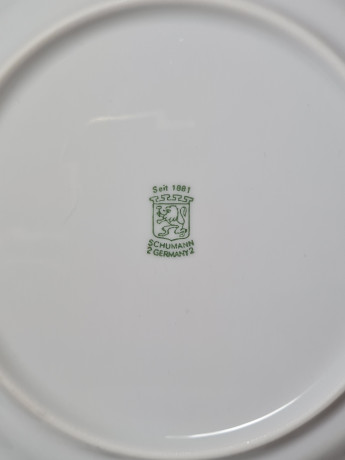 Кофейное трио винтажное Schumann, белый фарфор с фактурным узором, Германия, 1960-70гг.