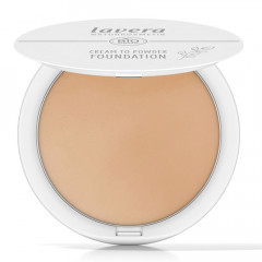 LAVERA Cream to Powder Foundation Tanned 02 nude, 10,5 g, Лавера Крем-пудра с переходом от кремовой текстуры к пудровому финишу, оттенок Tanned 02 nude, био-миндальное масло, 10,5 г