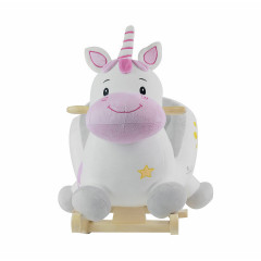 bieco Schaukelpferd Plusch Einhorn Schaukeltier 60 cm Baby Wippe Holz Spielzeug ab 9 M Schaukeltiere Лошадка-качалка