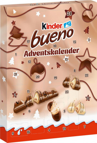 Ferrero Kinder Bueno Adventskalender 2026 181 g, Ferrero Kinder Bueno 33см х 28см Адвент-календарь 2026, 181 г, 24 сладости