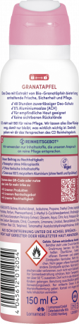 CD Deo Spray Granatapfel 150 ml, Дезодорант-спрей с органическим гранатовым экстрактом, защита от запаха до 48 часов, 150 мл