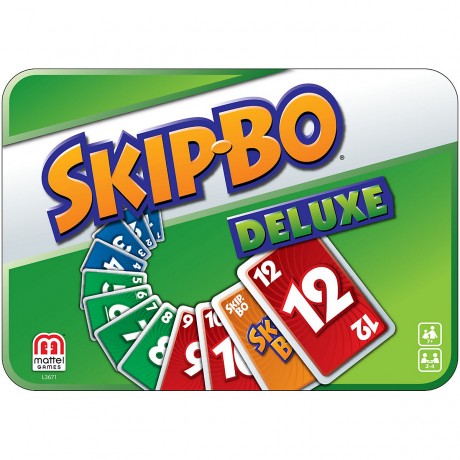 Mattel Mattel Games SKIP-BO Deluxe Metallbox Mattel Games SKIP-BO Deluxe Metal Box