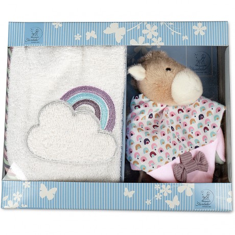 Sterntaler Geschenk-Set Pony Pauline Schnuffeltuch Latzchen Подарочный набор Pony Pauline нагрудник