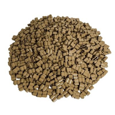 LEGO LEGO 1x2 Palisade Mauersteine Dunkelbeige - 100 Stuck - Dark Tan 30136 LEGO 1x2 Palisade Bricks темно-бежевый — 100 штук — темно-коричневый 30136