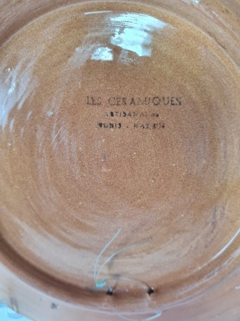 Les Ceramiques Коллекционная тарелка "Мандола", 24см, Тунис 1950г.