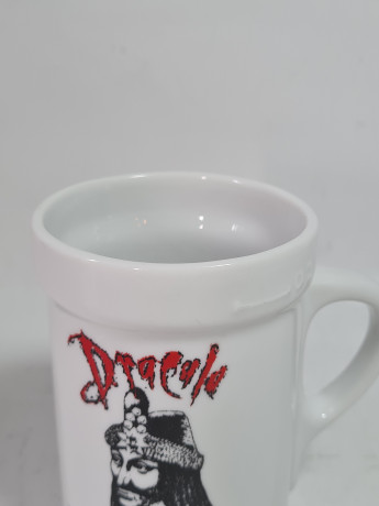 Кружка винтажная Apulum "Граф Дракула", фарфор, 0.2 л, 10см, Румыния, 1980-90гг.