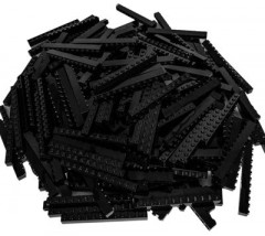 LEGO LEGO 1x12 Steine Schwarz  - 100 Stuck - Black bricks 6112 LEGO 1x12 кирпичи черные - 100 штук - Черные кирпичи 6112