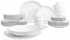 Seltmann Weiden Seltmann Weiden Kombiservice Lido Black Line 30-tlg. rund Weiss Комбинированный сервиз Seltmann Weiden Lido Black Line 30 шт. вокруг