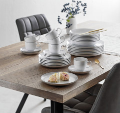 Seltmann Weiden Seltmann Weiden Kombiservice Lido Black Line 30-tlg. rund Weiss Комбинированный сервиз Seltmann Weiden Lido Black Line 30 шт. вокруг