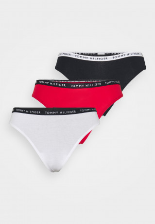 Tommy Hilfiger ESSENTIALS 3 PACK  Thong white/desert sky/primary red НАБОР ESSENTIALS 3 стринги белый/пустынное небо/основной красный