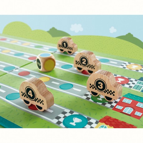 APLI Kids Autorennen Brettspiel (Racing Game) Настольная игра Car Racing (Гоночная игра)