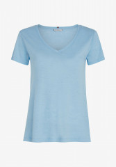 Tommy Hilfiger SLUB V-NECK Basic T-shirt vessel blue SLUB V-NECK Базовая футболка сосуд синий