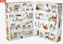 Freche Freunde Adventskalender Spielhaus 2024 Адвент-календарь 2024 &quot;Игровой домик&quot; с фруктовыми и овощными снеками и играми, 983 грамма