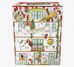 Freche Freunde Adventskalender Spielhaus 2024 Адвент-календарь 2024 &quot;Игровой домик&quot; с фруктовыми и овощными снеками и играми, 983 грамма