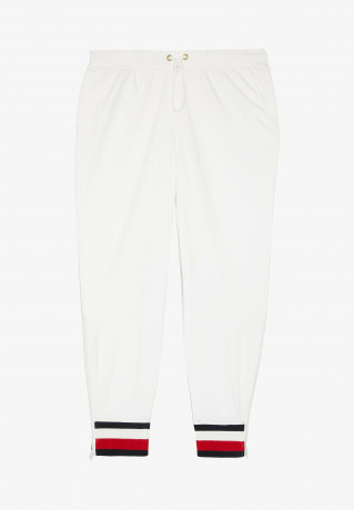 Tommy Hilfiger ADAPTIVE HERITAGE JOGGERS Tracksuit bottoms optic white th ДЖОГГЕРЫ ADAPTIVE HERITAGE Спортивные штаны оптический белый th
