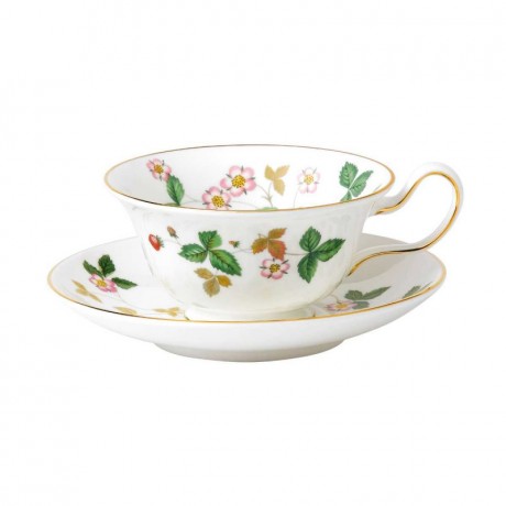 Wedgwood Wedgwood 'Wild Strawberry' Kaffeetasse / Teetasse 0,15 L mit Untertasse Peony 2-tlg. Wedgwood "Wild Strawberry" Чашка кофейная/чайная 0,15 л с блюдцем Пион 2 шт.