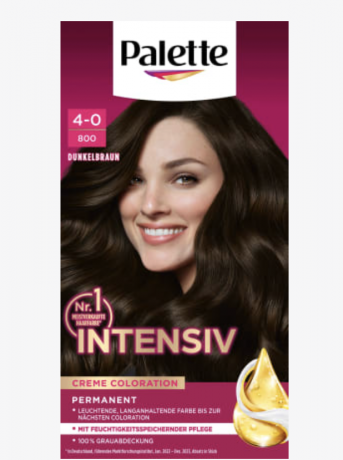 Poly Palette Haarfarbe 4-0/800 Dunkelbraun, Поли палитра Краска для волос 4-0/800 темно-русый, 1 шт.