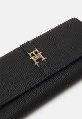 Tommy Hilfiger PLUSH LARGE FLAP WALLET Wallet black КОШЕЛЕК С БОЛЬШИМ КЛАПАНОМ PLUSH Бумажник черный