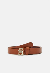 Tommy Hilfiger LOGO GOLD Belt cognac ЗОЛОТО С ЛОГОТИПОМ Ремень коньяк