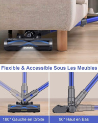 VAKYOU VAKYOU Akku-Hand-und Stielstaubsauger, 450,00 W, Beutellos, 450W 33KPA Stabstaubsauger mit automatischer Stauberkennung grosses  Беспроводной ручной и стержневой пылесос VAKYOU, 450,00 Вт, без мешка, 450 Вт, 33 кПа, стержневой пылесос с автоматичес