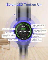 VAKYOU VAKYOU Akku-Hand-und Stielstaubsauger, 450,00 W, Beutellos, 450W 33KPA Stabstaubsauger mit automatischer Stauberkennung grosses  Беспроводной ручной и стержневой пылесос VAKYOU, 450,00 Вт, без мешка, 450 Вт, 33 кПа, стержневой пылесос с автоматичес