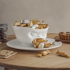 Fiftyeight Products TV Tassen Schale gross weiss kotzend 1,0 L Чаша для телевизора большая белая рвота 1,0 л