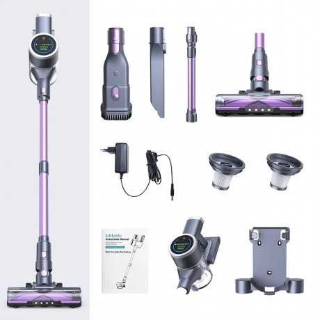 oyajia Akku-Stielstaubsauger kabellos 6in1 mit O10cm LED Touchscreen Akkusauger, 255,00 W, beutellos, 50Min. Laufzeit fur Hartboden, Teppich, Tierhaare  Беспроводной пылесос oyajia с ручкой, беспроводной пылесос 6-в-1 со светодиодным сенсорным экраном диа