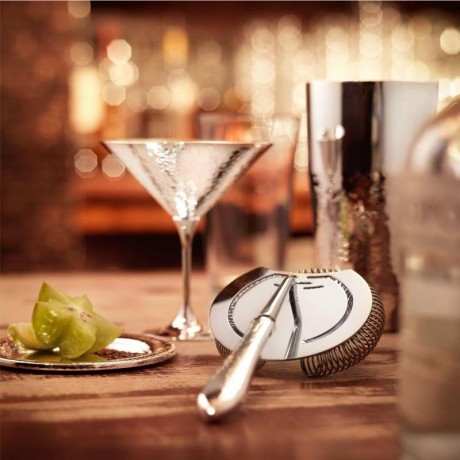 Robbe & Berking Robbe & Berking Martele Bar-Kollektion - 150 g versilbert Cocktailstrainer Robbe &amp; Berking Martele Bar Collection - Ситечко для коктейлей с серебряным покрытием, 150 г