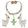 SindiBaba® Kinderwagenkette Lama LUKE gehakelt mit Rasseln Цепочка для коляски Lama LUKE связана крючком с погремушками