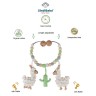 SindiBaba® Kinderwagenkette Lama LUKE gehakelt mit Rasseln Цепочка для коляски Lama LUKE связана крючком с погремушками
