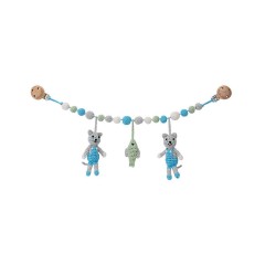 SindiBaba® Kinderwagenkette Katze KITTY gehakelt mit Rasseln Коляска-цепочка кот КИТТИ связана крючком с погремушками