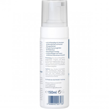 SALTHOUSE Totes Meer Therapie Reinigungsschaum Sensitiv, 150 ml, SALTHOUSE нежная очищающая пенка Totes Meer Therapie Reinigungsschaum Sensitiv с пантенолом и аллантоином для сухой и чувствительной кожи, 150 мл
