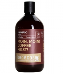 Benecos Coffee First shampoo 500ml, Шампунь с кофеином, для роста и укрепления волос, органический, 500 мл