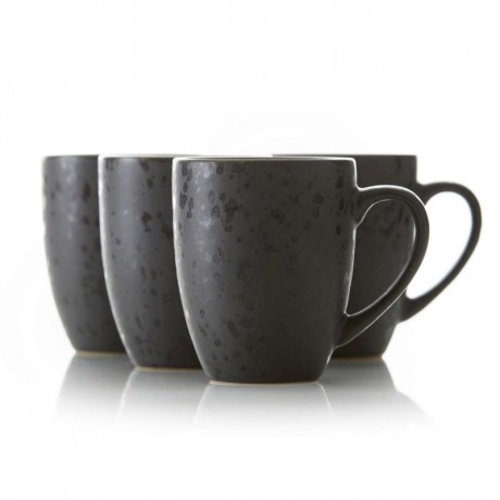 Bitz Bitz Gastro black / dark Becher mit Henkel Set 4-tlg. 0,30 L / h: 10 cm Набор кружек Bitz Gastro черный/темный с ручкой 4 шт. 0,30 л/ч: 10 см