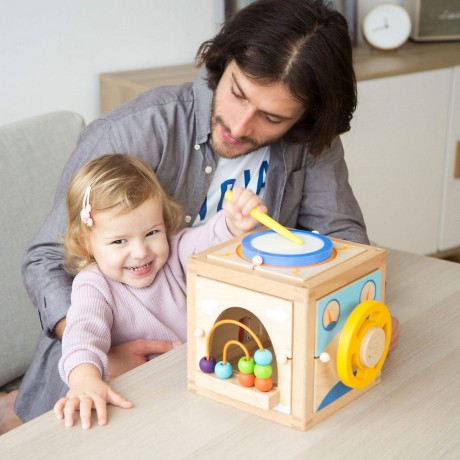 IGGY IGGY Cube – Motorikwurfel aus Holz Motorikwurfel IGGY Cube – Кубик моторики из дерева Кубик моторики