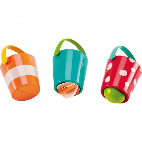 HAPE Badespielzeug Buntes Eimer-Set Набор красочных ведерок для игрушек для ванной