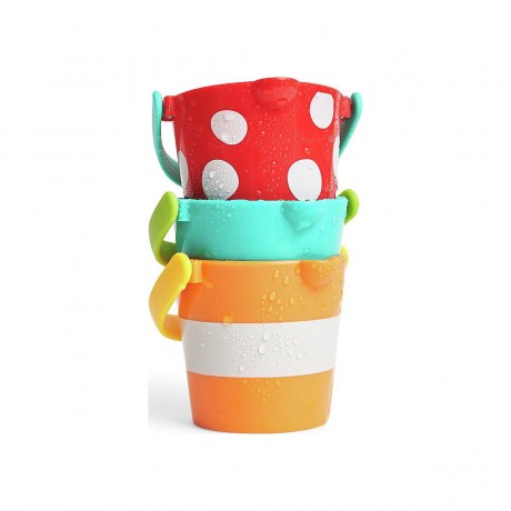 HAPE Badespielzeug Buntes Eimer-Set Набор красочных ведерок для игрушек для ванной