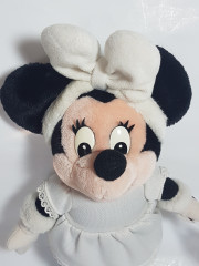 Игрушка мягкая винтажная Minney Maus с теннисной ракеткой в белом платье, 33 см, Германия, 1980-90гг.