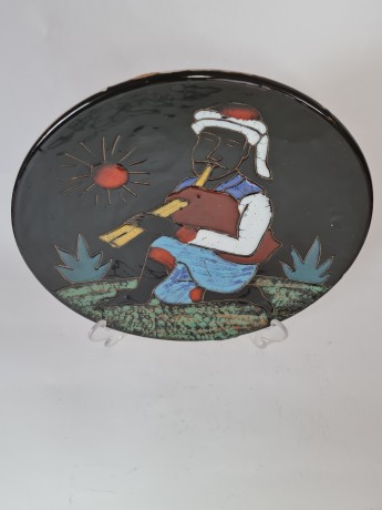 Les Ceramiques Коллекционная тарелка "Мизвад", 24см, Тунис 1950г.