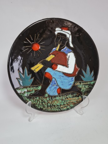 Les Ceramiques Коллекционная тарелка "Мизвад", 24см, Тунис 1950г.