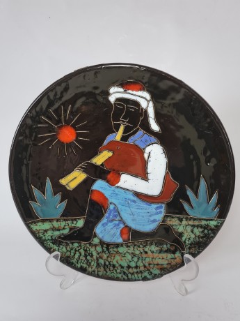 Les Ceramiques Коллекционная тарелка "Мизвад", 24см, Тунис 1950г.