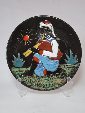 Les Ceramiques Коллекционная тарелка "Мизвад", 24см, Тунис 1950г.