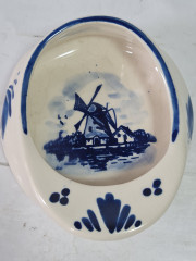 Пепельница винтажная Delft &quot;Кепка&quot;, ручная роспись, фарфор, 11 х 5 см, Нидерланды, 1960-70гг.