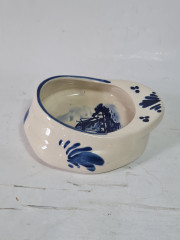 Пепельница винтажная Delft &quot;Кепка&quot;, ручная роспись, фарфор, 11 х 5 см, Нидерланды, 1960-70гг.