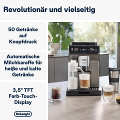 De'Longhi De'Longhi Kaffeevollautomat Eletta Explore Cold Brew Extraction ECAM450.86.T, Titan  Полностью автоматическая кофемашина De'Longhi Eletta Explore Cold Brew Extraction ECAM450.86.T, титан